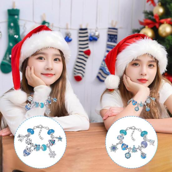 Bracelet DIY Advent Calendar 2025 Bracelet Making Kit Christmas Charm Beads Countdown Calendar Jewelry Making Kit for Adults Women Teens Girls