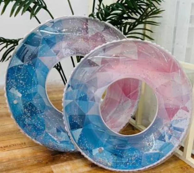 Cute Starry Sky Style Float Ring, Sparkling O-Shaped, for Adults and Kids, Pool, Beach, Water Play, Summer Vacation, Travel, Outdoor Leisure,