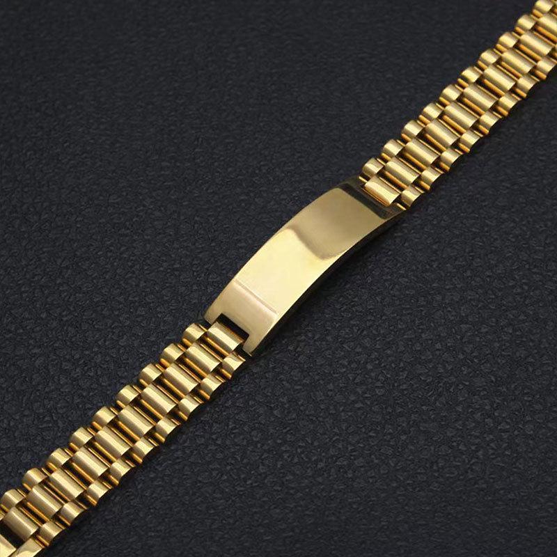 Luxury Titanium Steel Watch Band: Elegant Unisex Bracelet for Men and Women