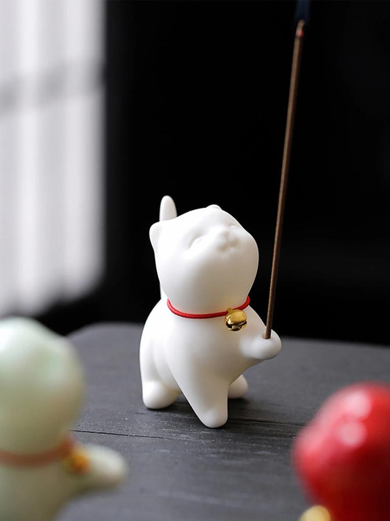 Cute Cat Buddhism Line Incense Plate Incense Burner Stick Holder  Sandalwood Coil Base Temples Yoga Studios Home Decoration