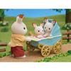Sylvanian Families Doll & Furniture Set [Chocolate Rabbit Twins - Furniture Set] DF-14 ST Mark Certified Ages 3+ Toy Dollhouse Sylvanian Families