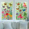 8 Sheets Spring Window Clings Butterfly Flower Hummingbird Window Decals To Prevent Bird Strikes Reusable Static Sticker for Glass Windows Home