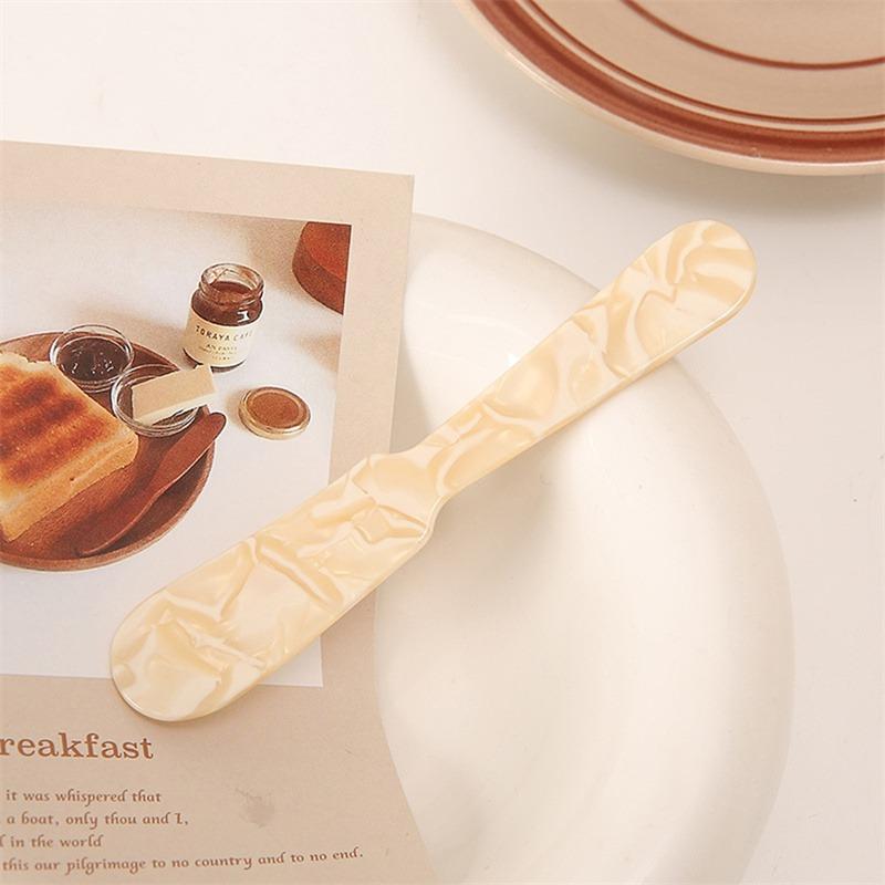 Hot Sale Practical Decorative Acrylic Ice Cream Spoon Unbreakable Unique Pattern Tableware Cake Butter Cutter