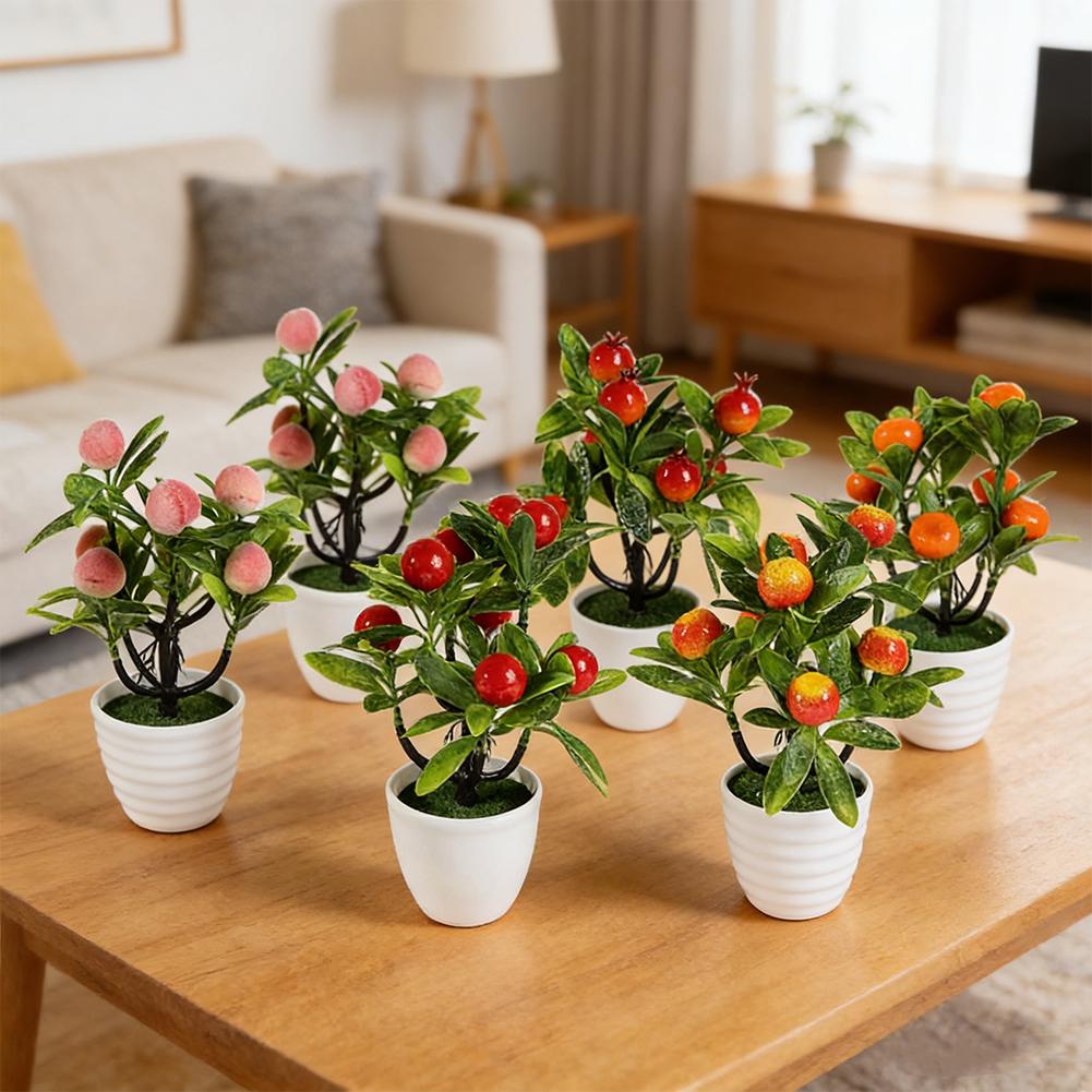 Lightweight Design Fruit Bonsai Artificial Bonsai Fake Potted Plant