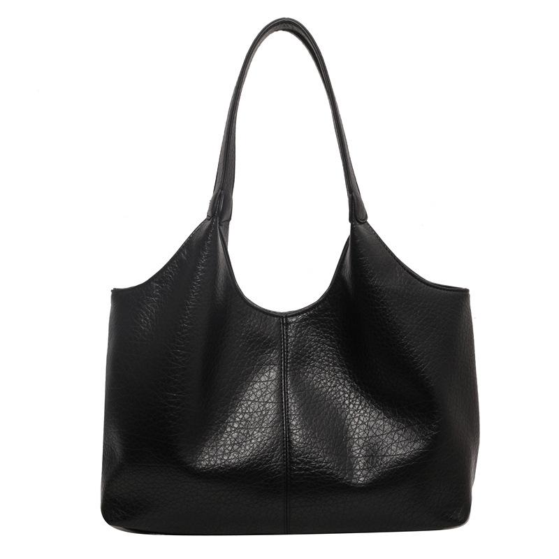 

Women S Bag Large Capacity Tote Bag Retro High-End Commuting Versatile Shoulder Handbag 38*13*28 чёрный