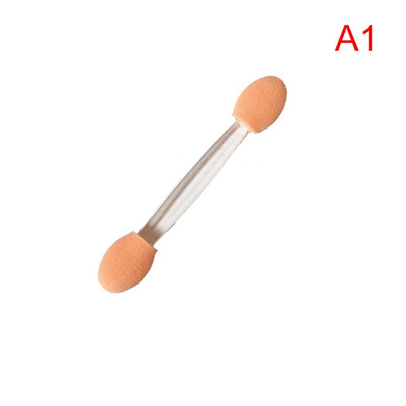 

10 шт., 6 см, двухсторонняя кисть для теней для век, латексная губка для теней, палочка для макияжа глаз чёрный