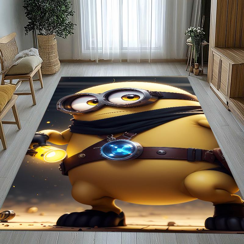 Cute Minions Cartoon Living Room Non-Slip Area Rug Soft Carpet for Bedroom Kids Playroom Sofa,Home Decor Doormat Gift