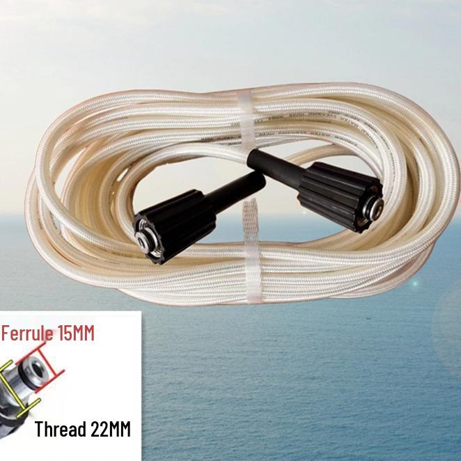 Stainless Steel High-Pressure Car Washer Hose Set with Nozzle