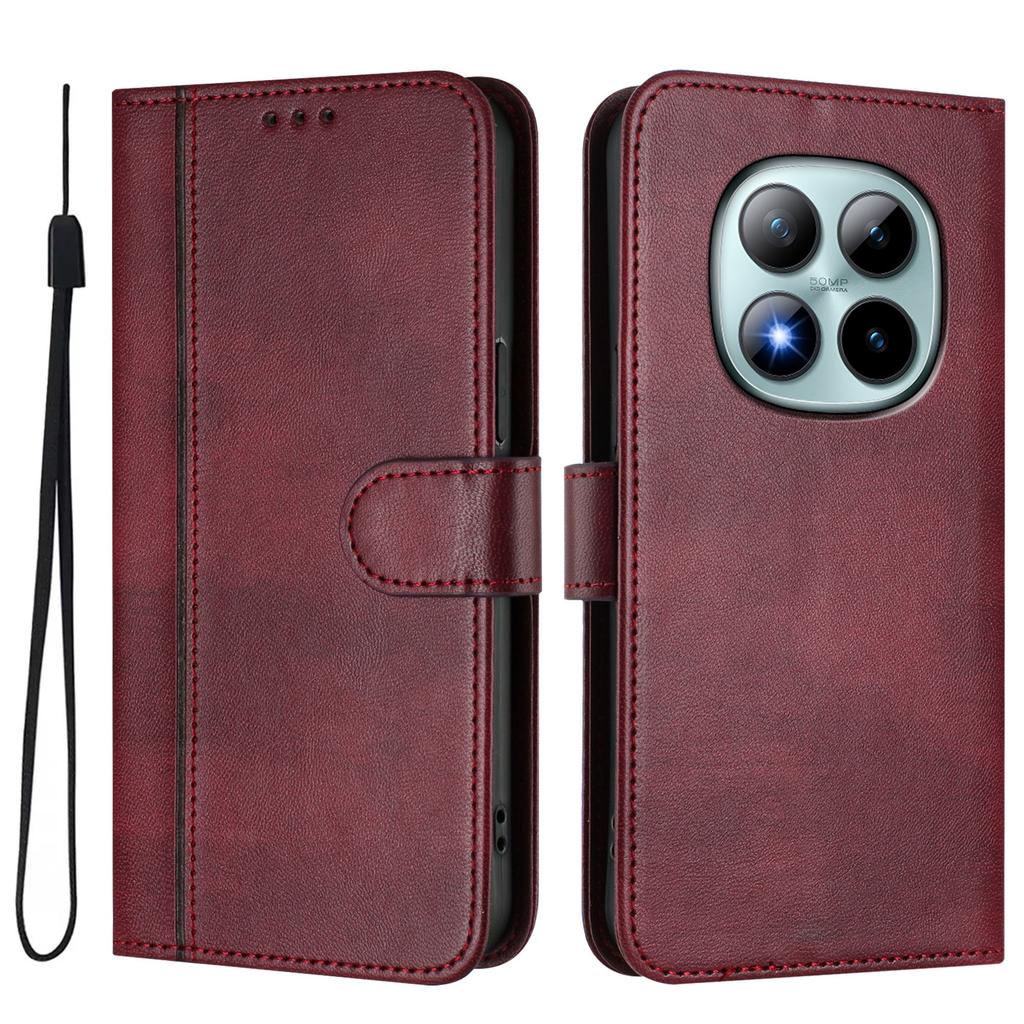 For Xiaomi Redmi Note 15 Pro+ 5G Cases Wallet Stand Retro Texture Leather Phone Cover with Lanyard