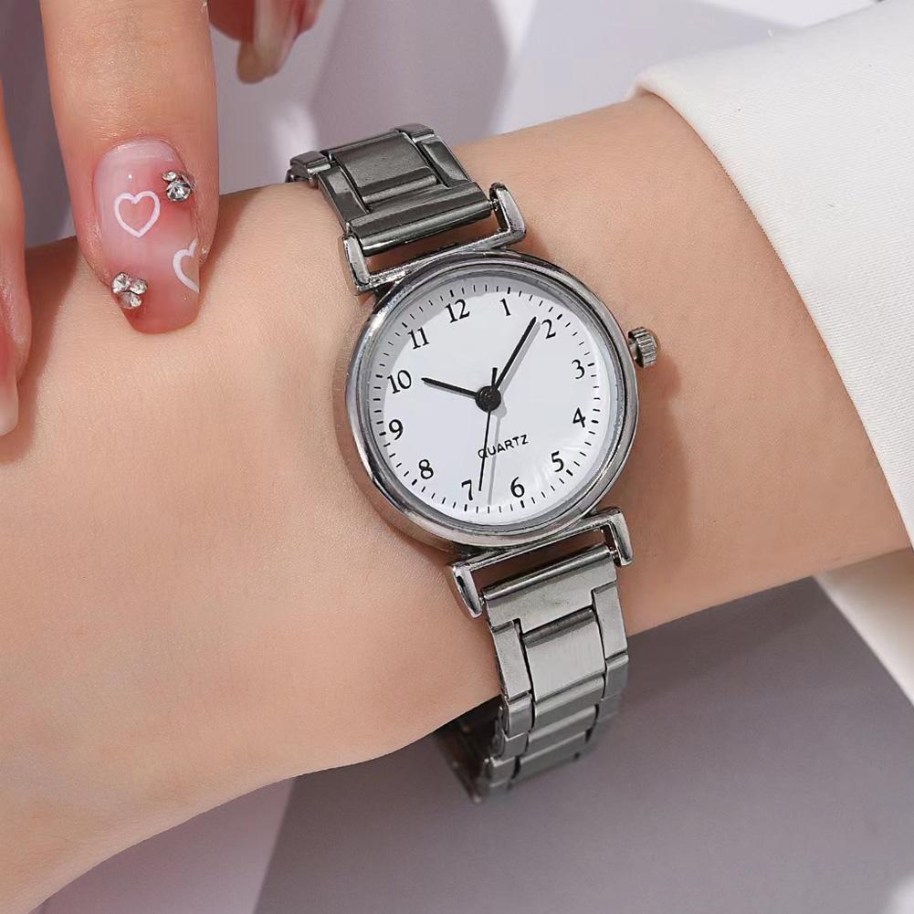 Simple Retro Versatile Quartz Women's Watch Casual Small Dial Quartz Fashion Steel Strip Ladies Wristwatches