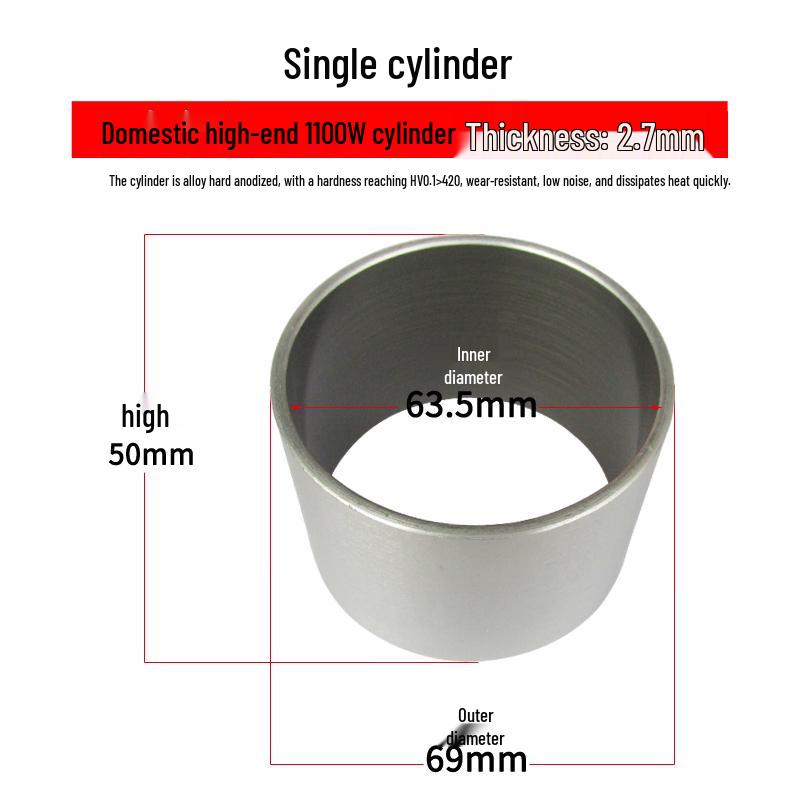 Silent Oil-Free Air Compressor Kit: Leather Cup, Steel Sleeve, Piston Ring, Gasket