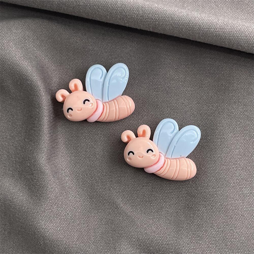

10Pcs New Resin Cartoon Snails, Bees, Butterflies And insects Flat Back Parts Decorative Hair Bow Accessories