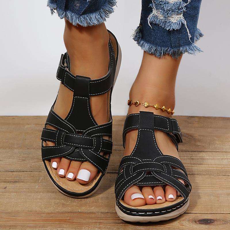 Rimocy Summer Platform Rome Sandals Women  Open Toe Non -Slip Beach Shoes Woman Fashion Ankle Strap Wedge Sandalias Mujer