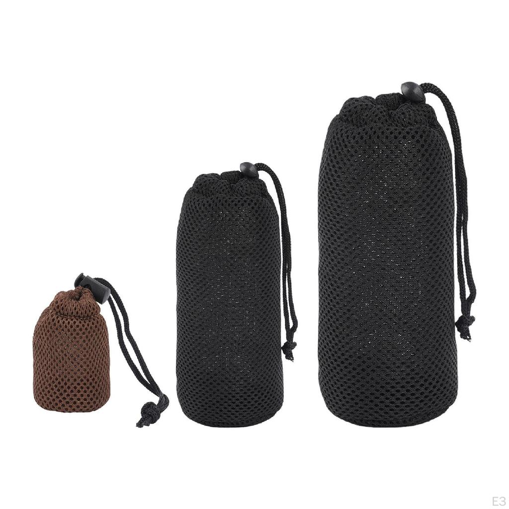 Drawstring Mesh Bag ,Multi Purpose ,with Round Bottom Container ,Quick Storage Gear Organization