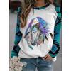 Herbst Pferde Sweatshirts Tier 3D Druck Hoodies Damen Mode Langarm Y2k Hoodie