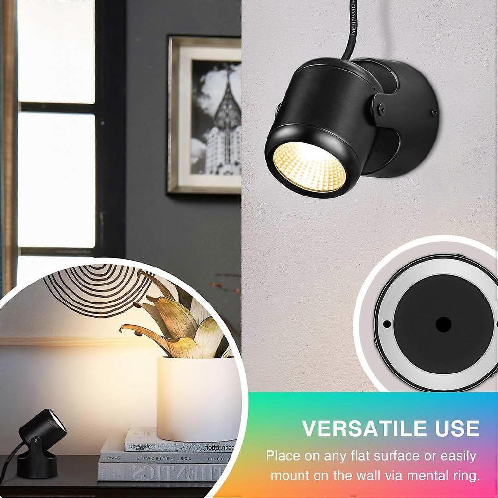6W RGBW Up Lights Indoor Christmas Spotlight Indoor LED Color Changing Uplighting Indoor w