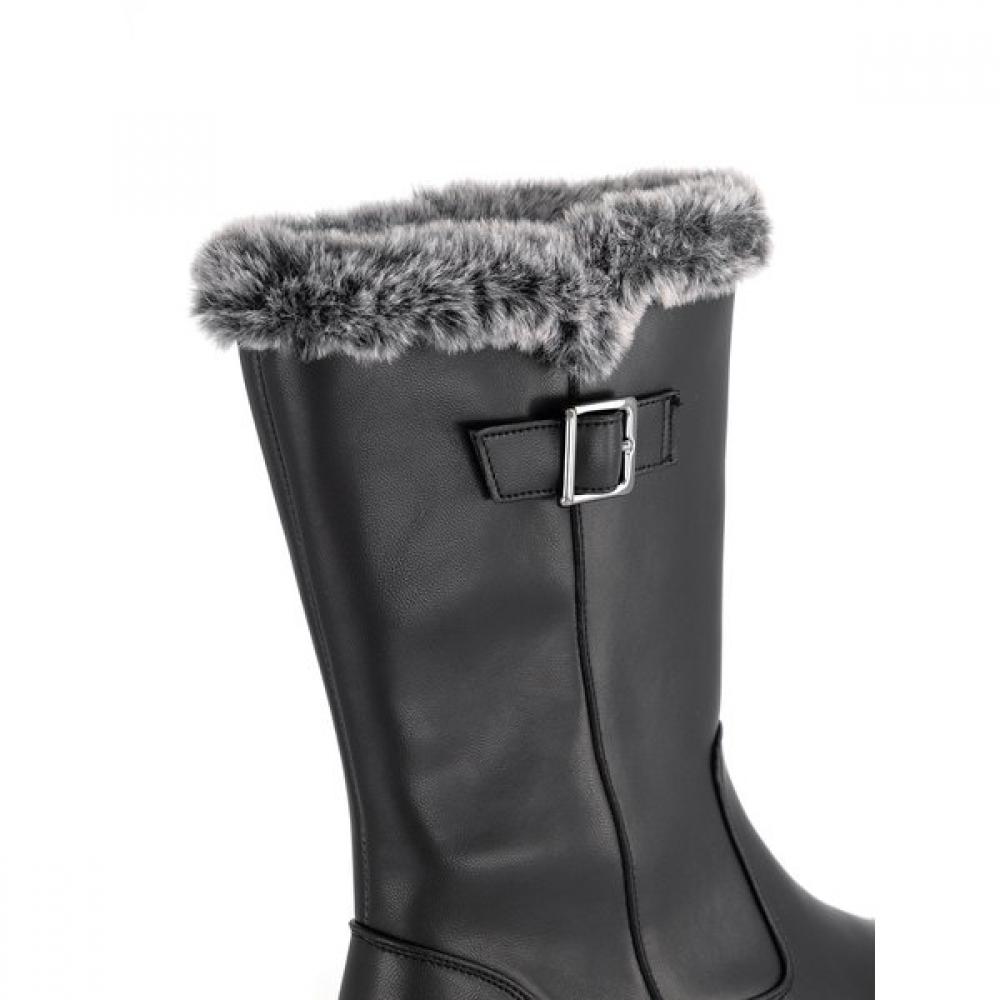 Vainer Women S Comfort Half Fur bootS Black H9xj0f00ak