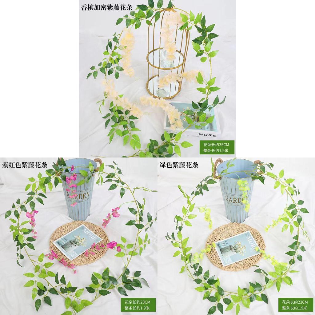 Wisteria Artificial Flowers For Garden Decor With Durable Plastic Vine For Indoor And Outdoor Use