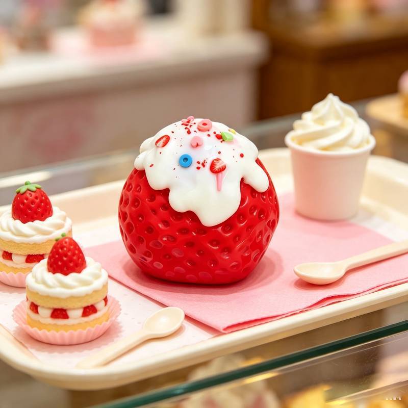 Food Grade Silicone Strawberry Stress Relief Toy For Kids And Adults