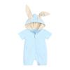 Infant Bunny Ear Jumpsuit - Summer Short Sleeve Romper for Babies and Toddlers