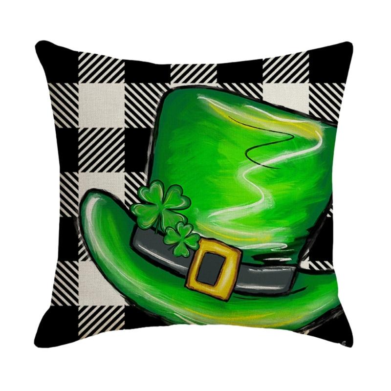 

Patricks Day Pillow Cover 18x18 Inch Clovers Throw Pillow Cases for Home Lucky Charm Patricks Decorative Pillowcase