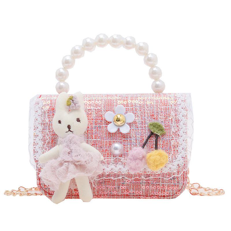 Entzückliche Mini-Kaninchen-Handtasche Für Kinder Trendige Stilvolle Canvas-Umhängetasche Für Mädchen