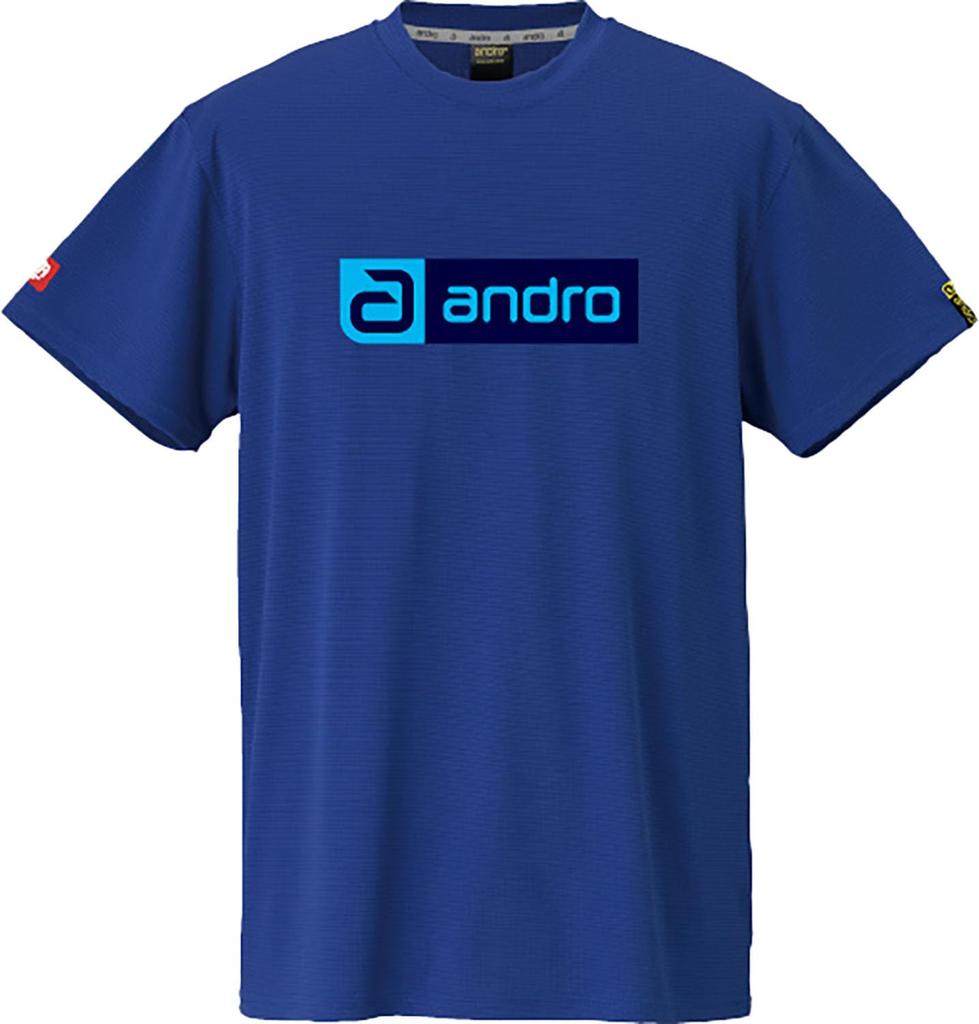 Andro Table Tennis Game Table Tennis Unisex Napa Deo Deep Blue x 3XS Shirt, J.T.T.A (Japan Association) Approved, T-Shirt, CB, Blue,