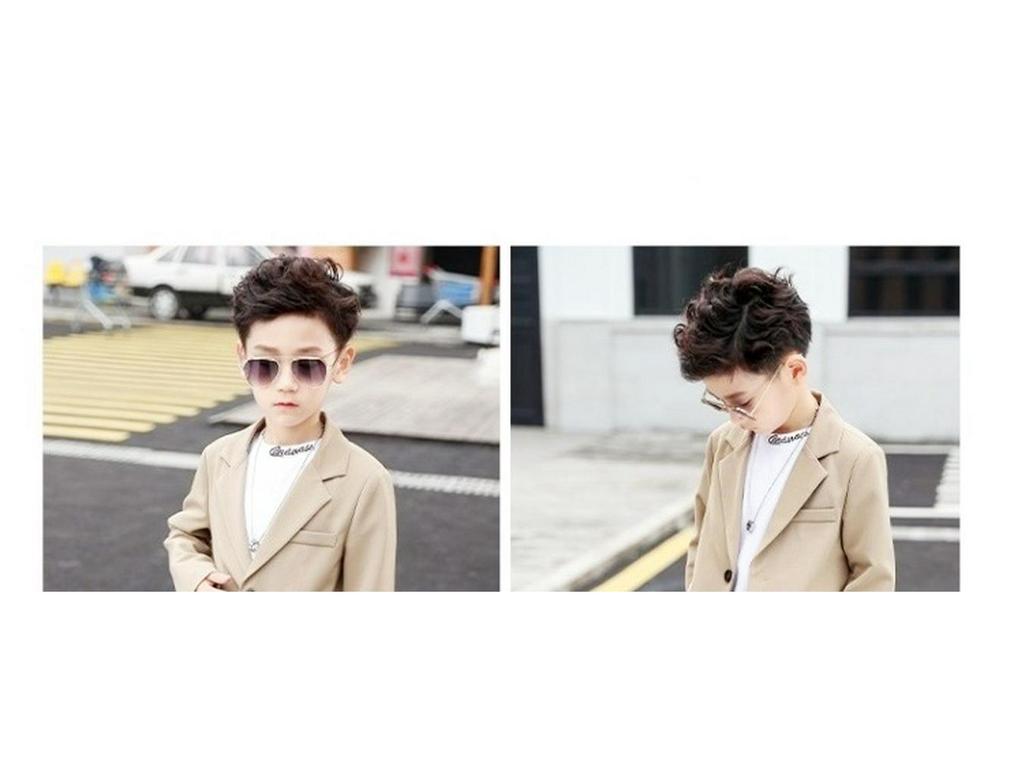 High Street Handsome Three-Piece Boy's Suit: White Long-Sleeve Shirt & Street Style Casual Set for Kids