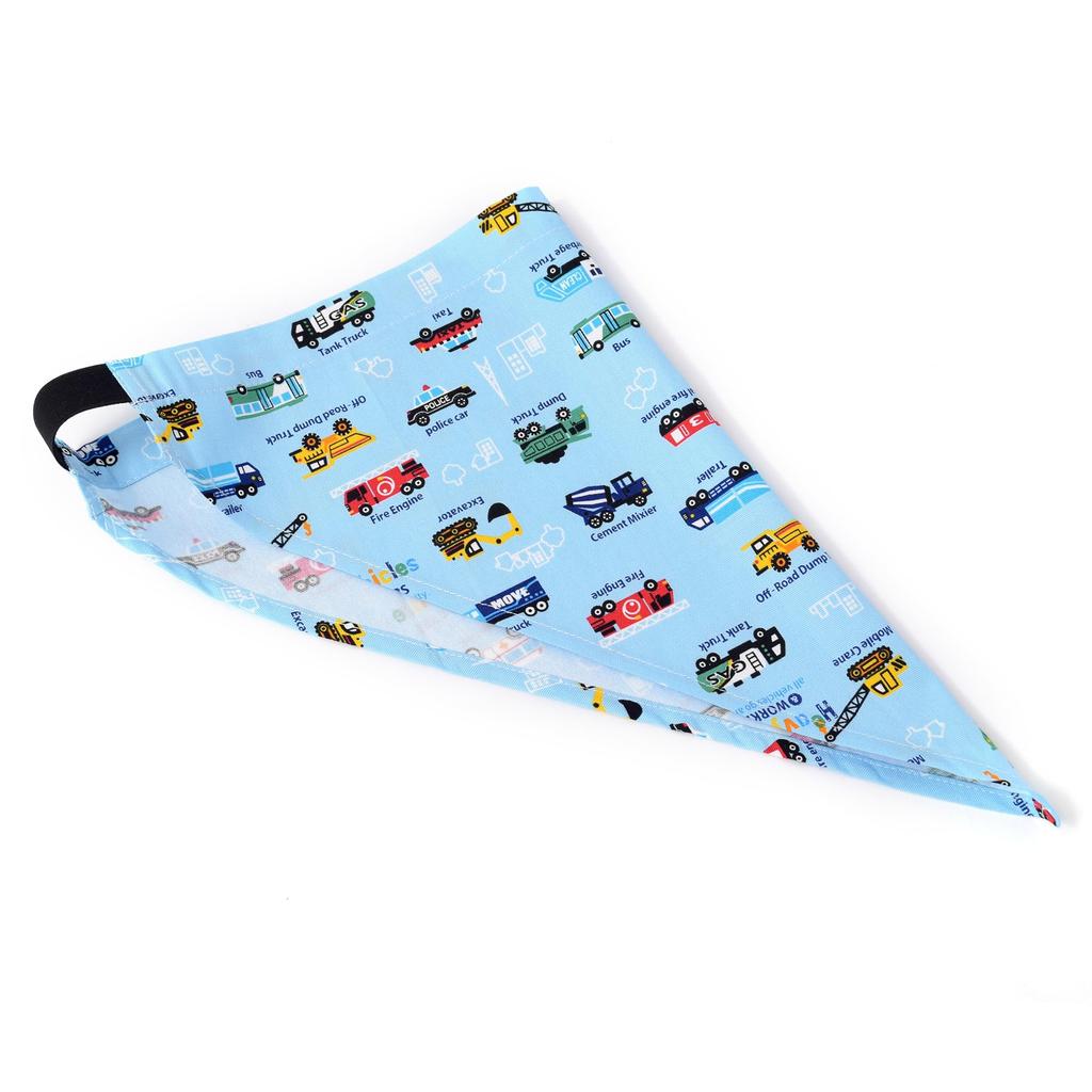COLORFUL CANDY STYLE Kids Apron Full Throttle Working Vehicle Set of 2 Boys Cool Kids Apron Bandana Set Elastic Kids Apron Stylish Toddler Elementary