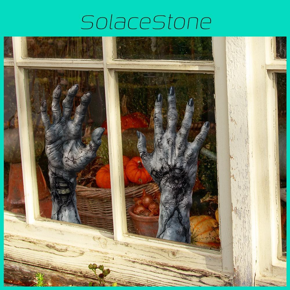 Horror Halloween Arm Uv Static Glass Window Display Home Decor Wall Stickers