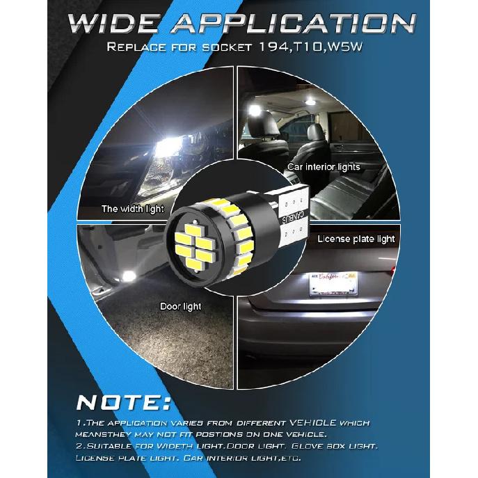 2x Canbus T10 W5W Led Bulbs Parking Clearance Lights White For Citroen C5 C3 C4 Picasso Xsara Berlingo Saxo C2 C1 C4L DS3 Xantia