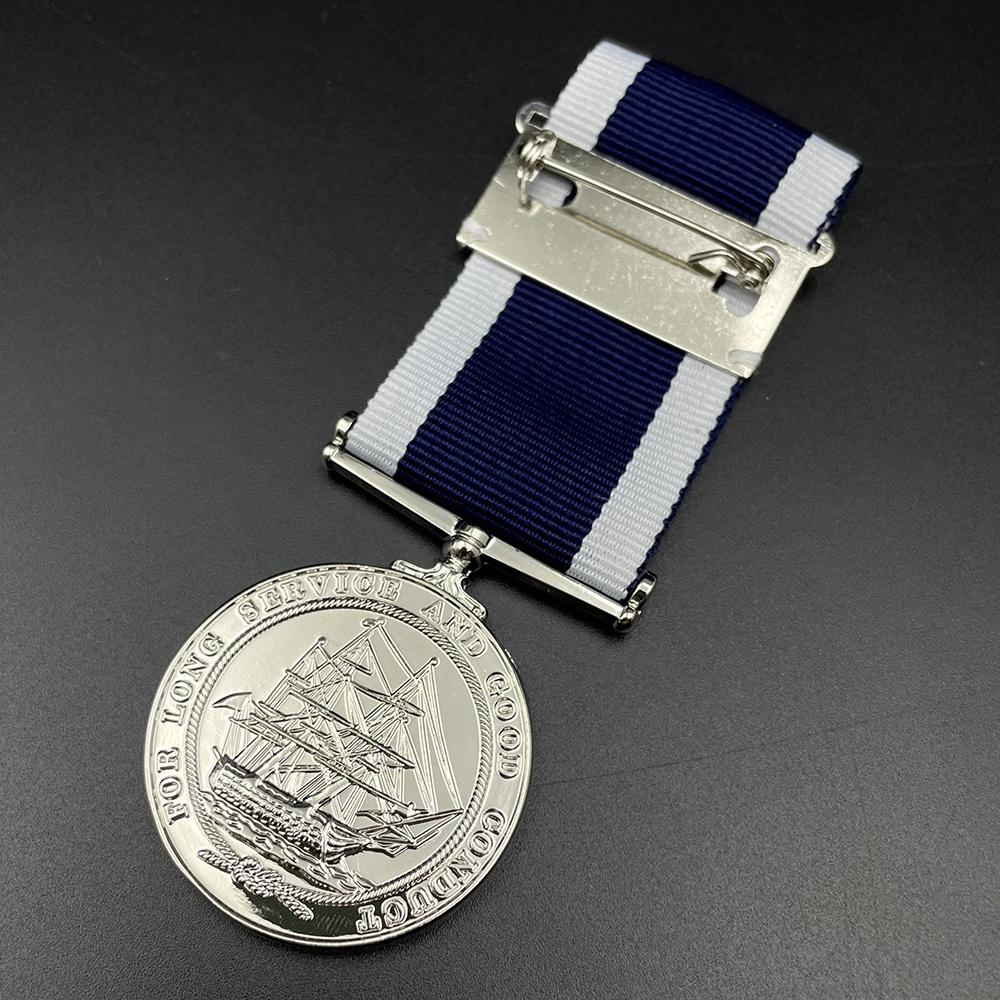 Gedenkmedaille, Abzeichen, Brosche der Marine für langjährige Dienste und gute Führung, Heimdekoration, Reproduktion