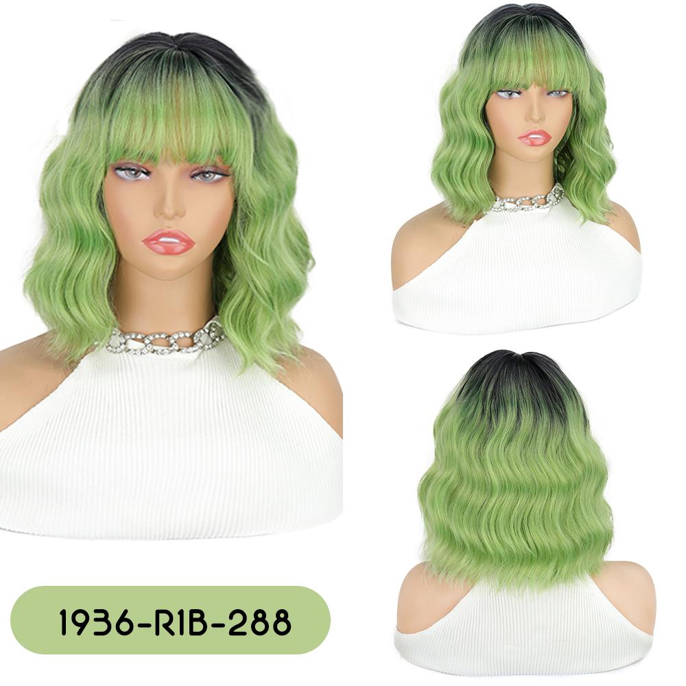 

XINRAN Синтетический парик длиной до плеч с челкой, короткий волнистый кудрявый термостойкий парик из волокна для женщин, повседневное использование на вечеринках 30cm