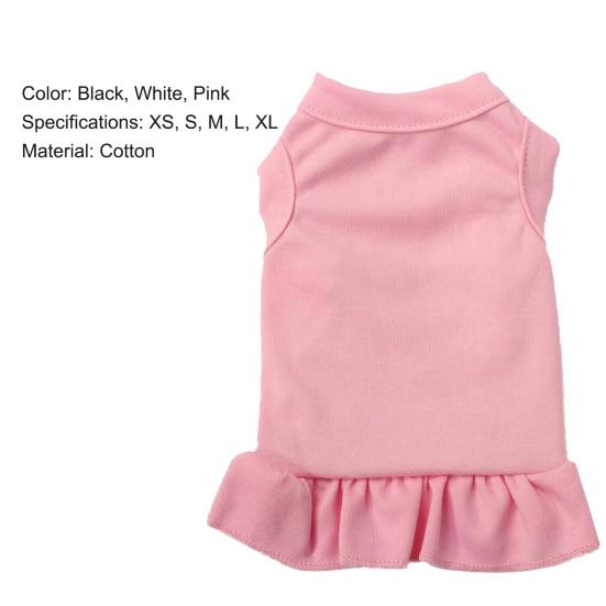Spódniczka dla psa z okrągłym dekoltem, artykuły dla zwierząt, jednolity kolor, falbanki, ubranka dla psa na imprezę