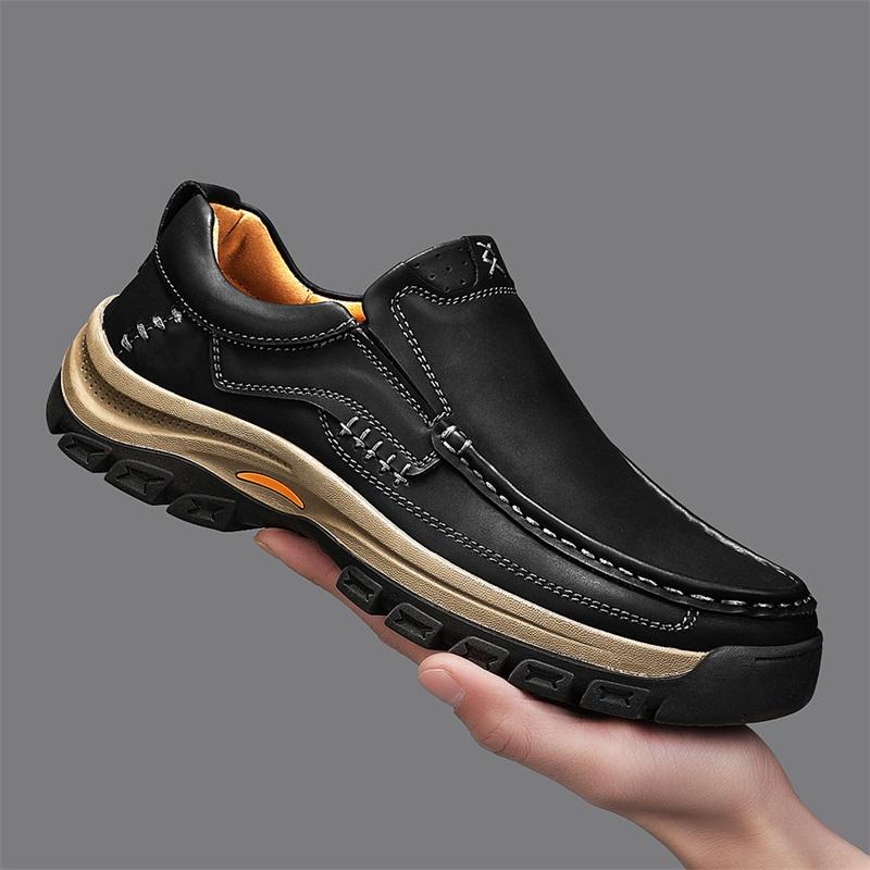 Genuine Leather Mens Casual Shoes Leisure Walk Man Loafers New Arrival Driving Shoes All-match Hiking Shoes Men Treking Footwear