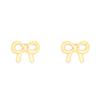 ESTELLE K10 Yellow Ribbon [Estelle] [Official] Women's Earrings, Gold, Motif, 0202-3412-0019-0000