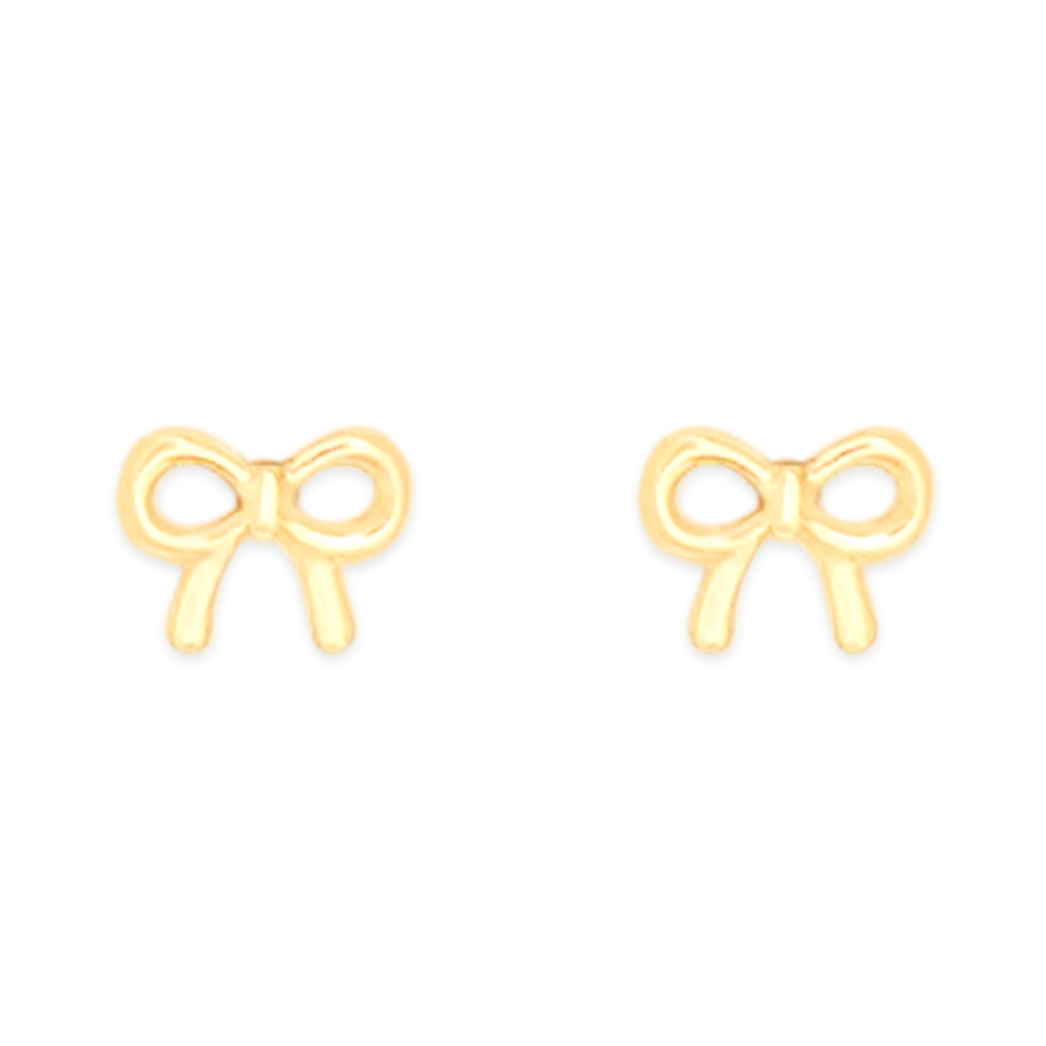 

ESTELLE K10 Yellow Ribbon [Estelle] [Official] Women s Earrings, Gold, Motif, 0202-3412-0019-0000