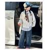 Girls' Faux Two-Piece Lapel Hoodie - Spring/Autumn 2026 New Style for Medium & Large Children