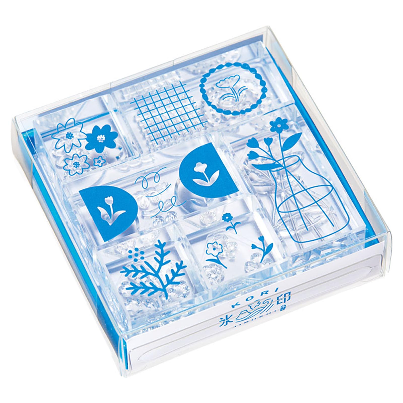 

King Jim Штамп Прозрачный набор штампов из 6 штук Набор Цветы Horijirushi CLSS-003