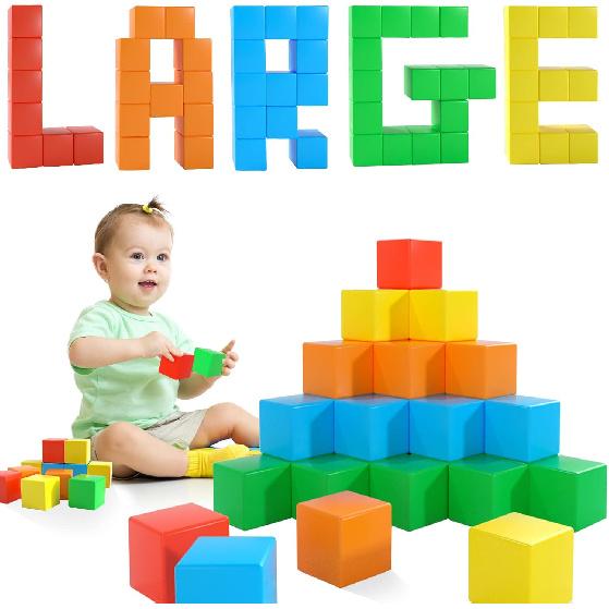 Magnetic Blocks,1.41 inch Large Building Blocks for Kids Ages 3-5 4-8 Sensory Magnetic Cubs for Kids 1-3 Preschool Educational Gifts Toys for