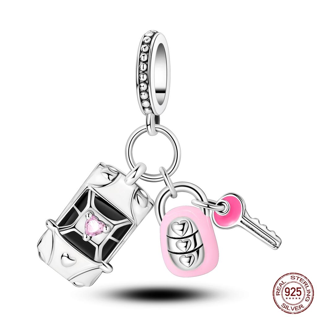 Copper Dragon Firefly Butterfly Puppy Heart Plane Travel Charms Fit Original Bracelet Zircon For Women Gift Gift