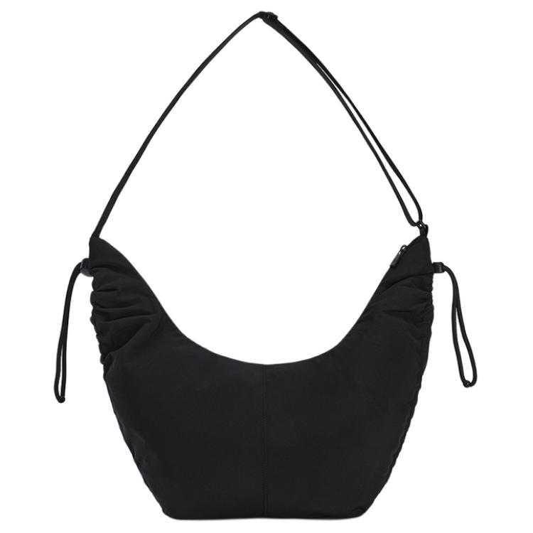 New FILA Fitness Fabric Dumpling Bag, Crossbody Bag, Shoulder Bag Mini Women's Pitch Black A13W531163FBK