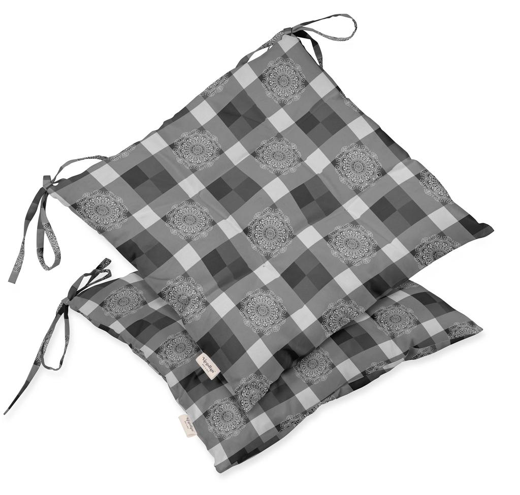 Vargottam Indoor Outdoor Tufted Printed Square Seat Patio Cushion Set Of 2 Water Resistant Patio Furniture Seat Cushion 19,inches, Purple |