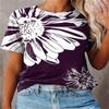 Women's 3D T-shirt with Digital Printing Round Neck Loose Short Sleeved T-shirt