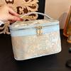 Hot Chinese Style Embroidered Makeup Bag for Women, New Ins Large Capacity Wash Bag Cosmetic Storage Pouch Handheld Makeup Bag
