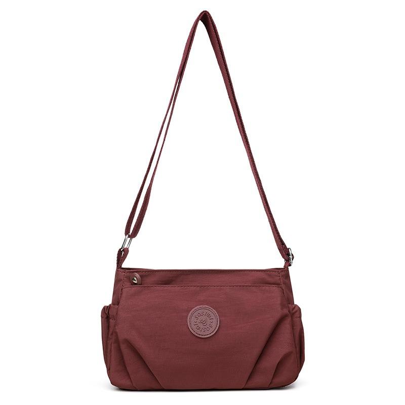 Multi-layer Casual and Lightweight One-shoulder Messenger Bag Women's Fashion Simple and Versatile Multi-compartment Commuter Middle-aged Mother Bag