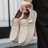 Men Casual Shoes Slip On Canvas Loafers Comfortable Walking Flats For Man Non Slip Soft Moccasins Sneakers Summer Loafers