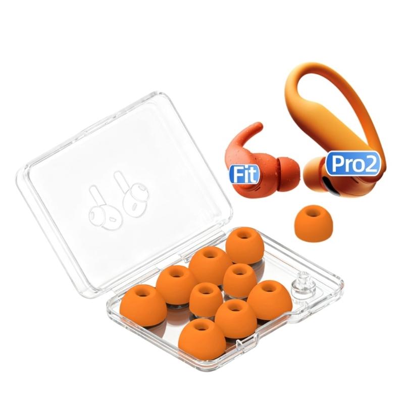 Sweatproof Earbud Ear Tip 5Size Silicone Earplug Secure Fit For Pro2 Wireless Earphones Gym Workouts Long Wear