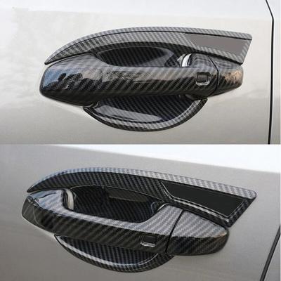 For Kia Forte Cerato K3 BD     ABS Carbon Fiber Door Handle Cover Door Bowl Trim Sticker Car Styling Accessories