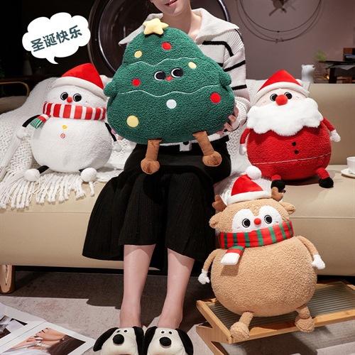 Santa Claus Doll Plush Elk Doll Christmas Tree Pillow Girl Children Christmas